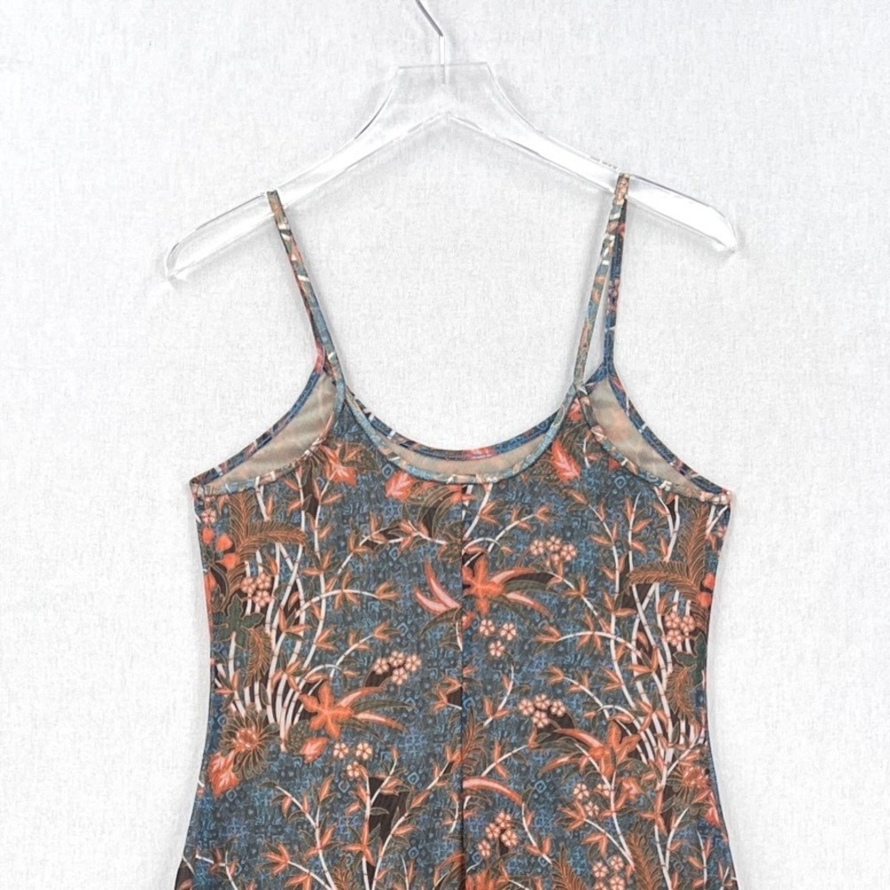 ZIMMERMANN Floral Print Mini Dress Womens Large Mesh Bodycon Sleeveless Tank - Picture 9 of 15